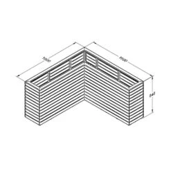 Forest - Linear Corner Planter 1.6M - Alton Garden Centre 5 Forest - Linear Corner Planter 1.6M - Alton Garden Centre -Garden Care Store CORNLINPL160 3 Line Drawing 1024x1024 1