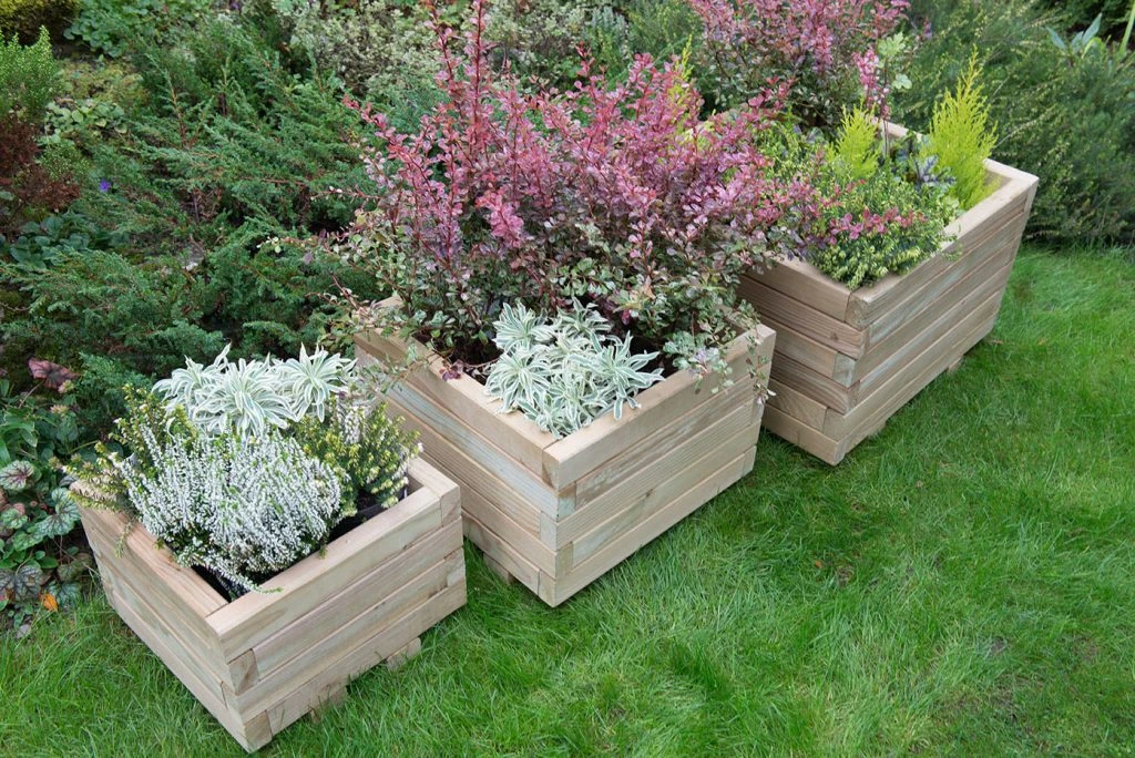 Forest - Kendal Square Planter Set Of 3 Small - Alton Garden Centre 2 Forest - Kendal Square Planter Set Of 3 Small - Alton Garden Centre - Image 2