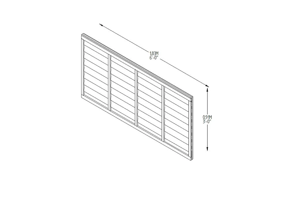 Forest - Pressure Treated Superlap Fence Panel Brown 6ft X 3ft (1.83m X 0.91m) - Alton Garden Centre 2 Forest - Pressure Treated Superlap Fence Panel Brown 6ft X 3ft (1.83m X 0.91m) - Alton Garden Centre - Image 2