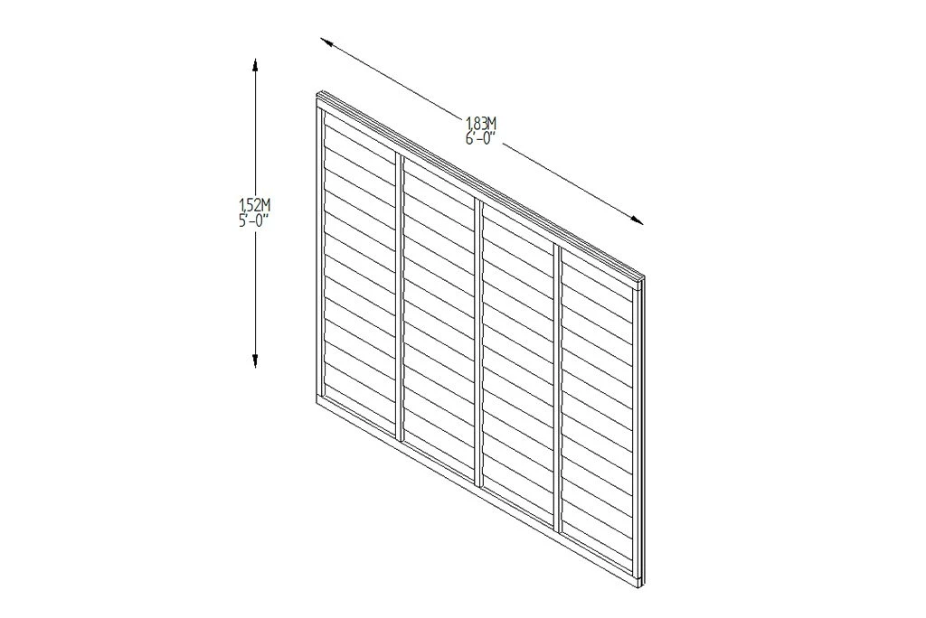Forest - Pressure Treated Superlap Fence Panel 6ft X 6ft (1.83m X 1.83m) - Alton Garden Centre 3 Forest - Pressure Treated Superlap Fence Panel 6ft X 6ft (1.83m X 1.83m) - Alton Garden Centre - Image 3