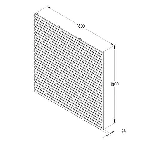 Forest - Pressure Treated Contemporary Slatted Fence Panel 6ft (1.8m X 1.8m) - Alton Garden Centre 4 Forest - Pressure Treated Contemporary Slatted Fence Panel 6ft (1.8m X 1.8m) - Alton Garden Centre - Image 4