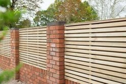 Forest - Pressure Treated Contemporary Double Slatted Fence Panel 1.8m X 1.2m - Alton Garden Centre