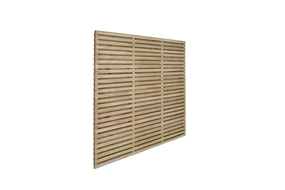 Forest - Pressure Treated Contemporary Double Slatted Fence Panel 1.8m X 1.8m - Alton Garden Centre 4 Forest - Pressure Treated Contemporary Double Slatted Fence Panel 1.8m X 1.8m - Alton Garden Centre - Image 4