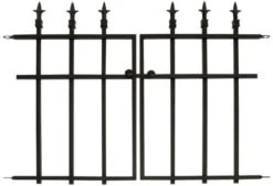 Panacea Classic Finial Fence Gate - Black - Alton Garden Centre