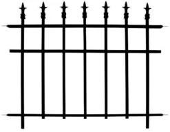 Panacea Classic Finial Selection Fence - Black - Alton Garden Centre