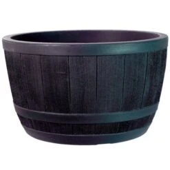 Stewart Blenheim Oak Effect Half Barrel Planter - 40cm - Alton Garden Centre