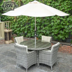 Rathwood - Oxford 4 Seater Round Set 14 Rathwood - Oxford 4 Seater Round Set -Garden Care Store rd120dgset 6