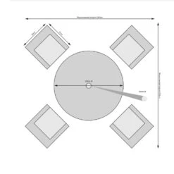 Rathwood- Cuba 4 Seater Round Set -Garden Care Store rd120pgset 7